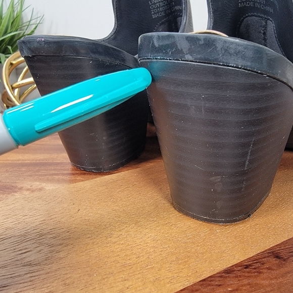 Zigisoho Maureen Black Mules Women's Size 7 Western Booties Vegan Leather - Picture 9 of 16